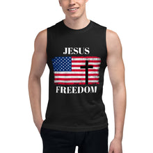 Load image into Gallery viewer, JESUS &amp; FREEDOM Muscle Shirt
